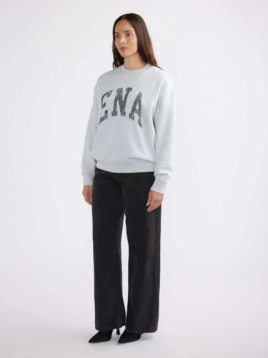 Ena Pelly Lilly Oversized Sweater College Mid Grey Marle