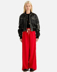 Ena Pelly Hadley Worn Leather Biker Jacket Black