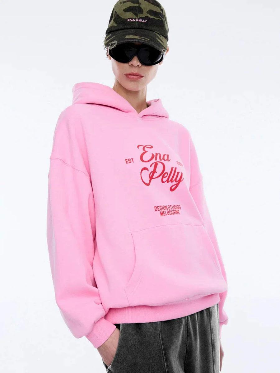 Ena Pelly Design Studios Hoodie Washed Pink