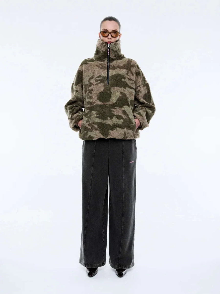 Ena Pelly Winnie Quarter Zip Camo