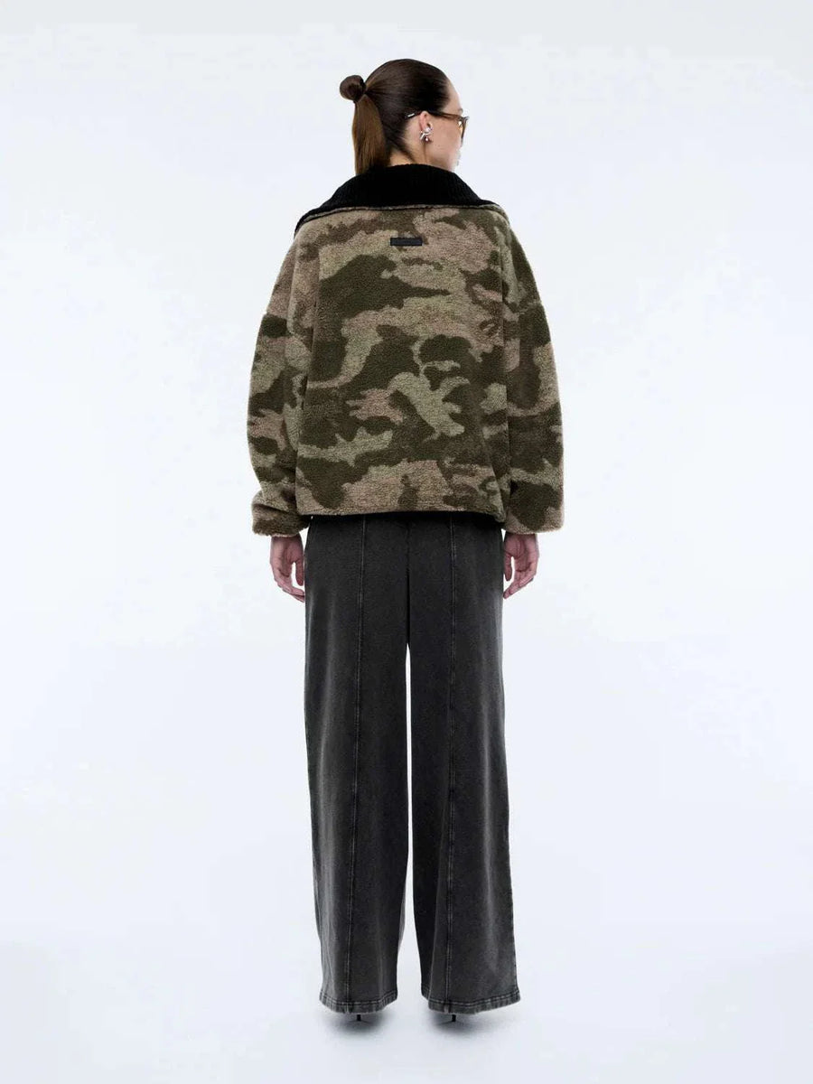 Ena Pelly Winnie Quarter Zip Camo