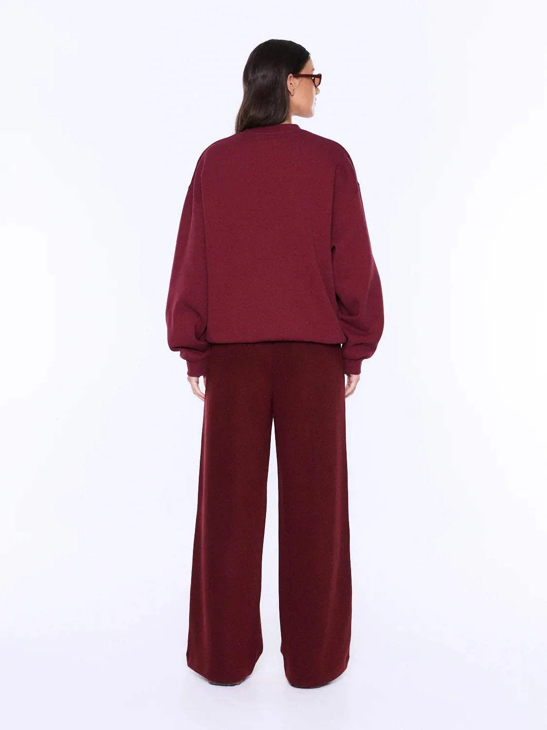 Ena Pelly Mila Oversized Sweater Burgundy