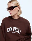 Ena Pelly Mila Oversized Sweater Chocolate