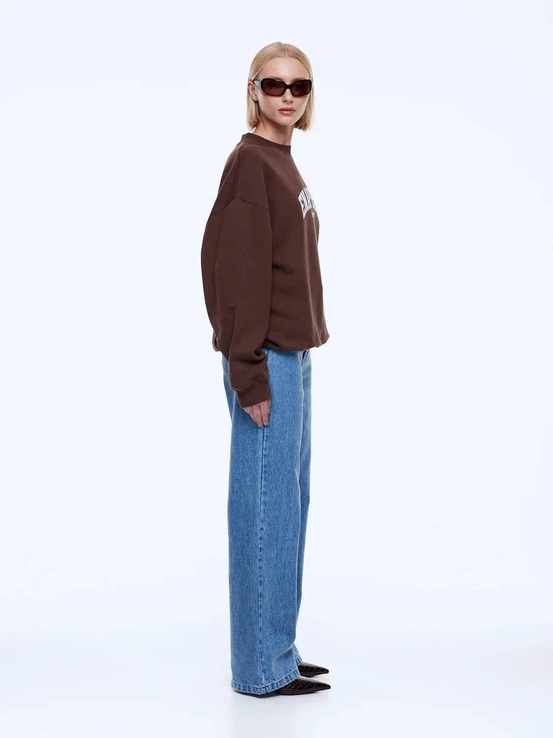Ena Pelly Mila Oversized Sweater Chocolate