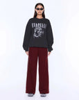 Ena Pelly Mila Oversized Sweater Vintage Black Cheetah