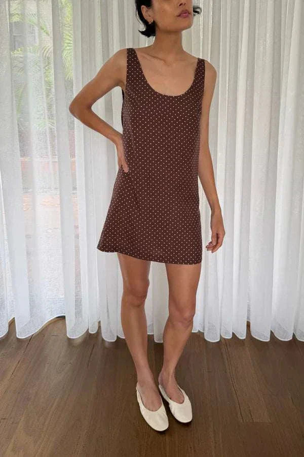Posse Evie Mini Dress Choc Vanilla