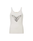 Spell Eagle and Locket Singlet Antique White