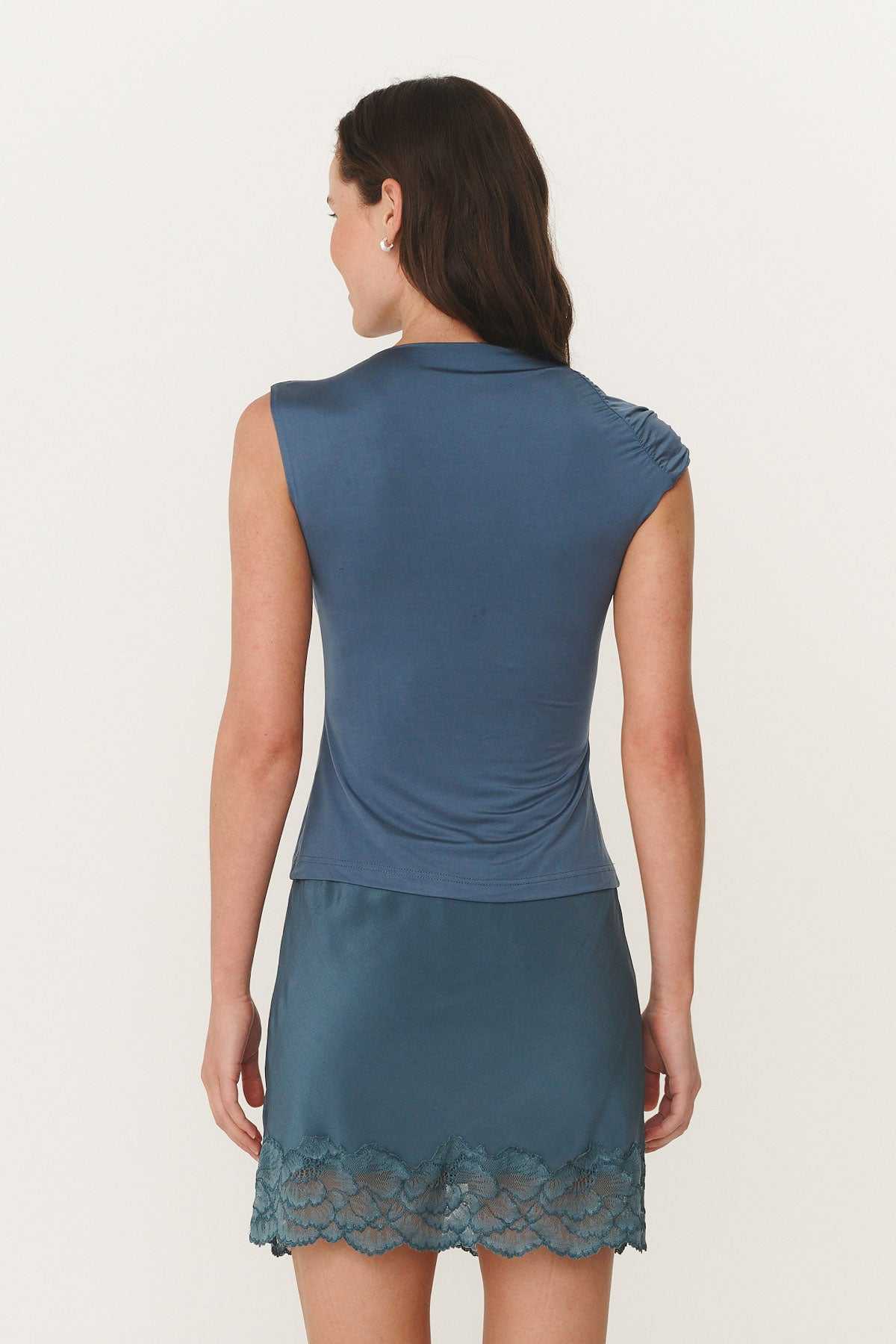 Rowie Elara Twist Top Steel Blue