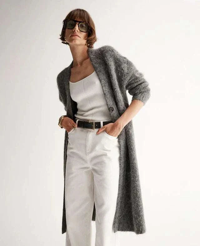 Elka Collective Simone Knit Cardigan Charcoal