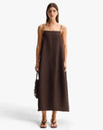 Elka Collective Carlo Maxi Dress Chocolate