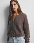 World Of Nomads Frankie Cashmere Crew Neck Cardigan Drift