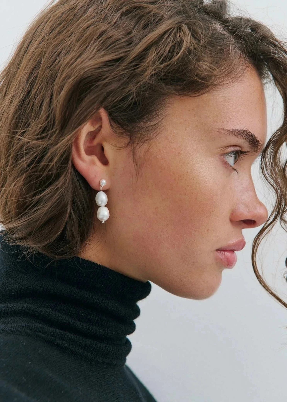 Anna Rossi Double Drop Pearl Earring