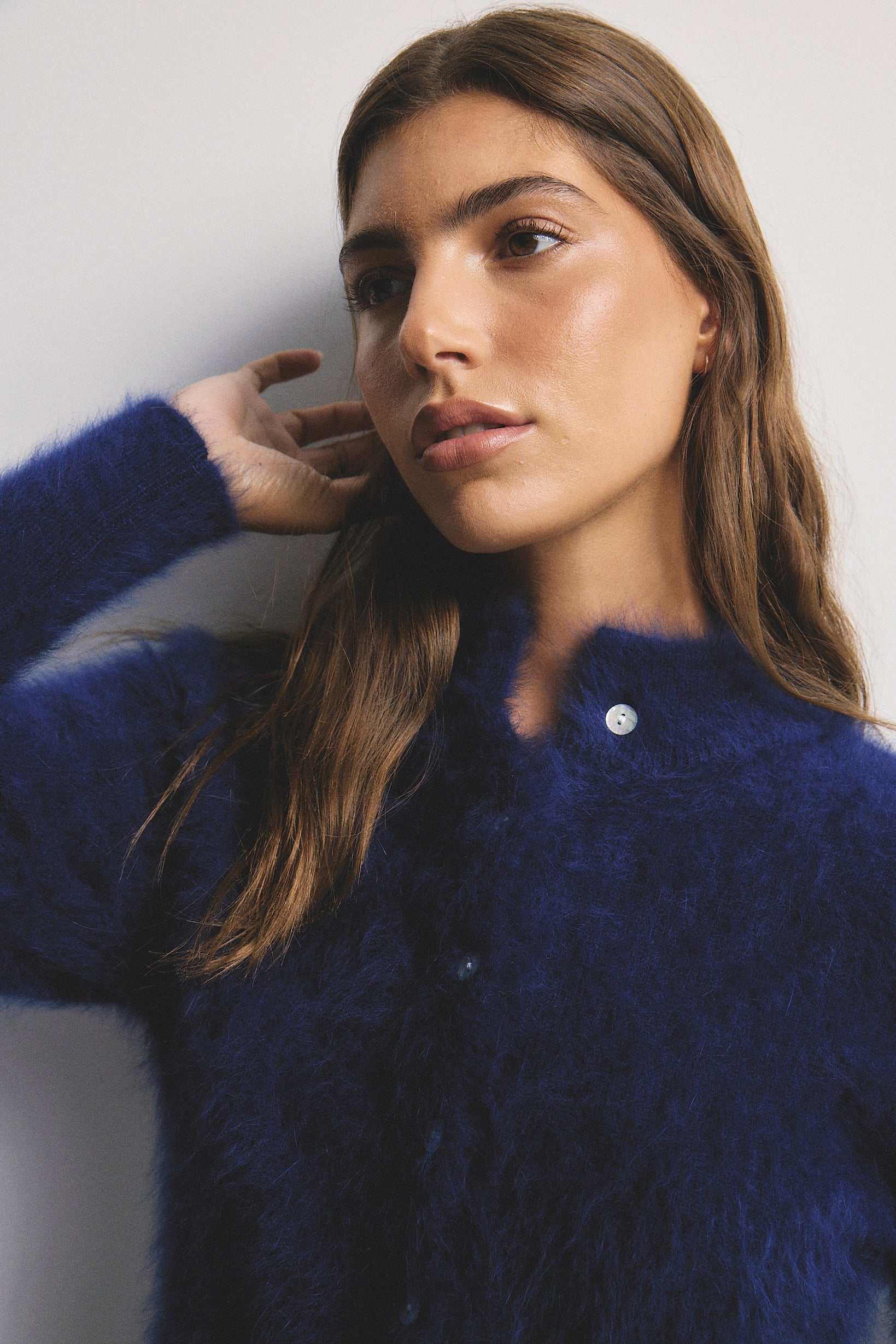 World Of Nomads Bella Cashmere Cardigan Navy