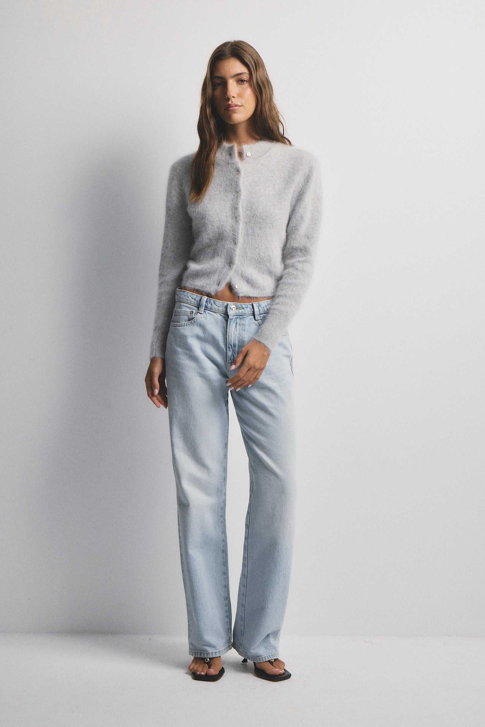 World Of Nomads Bella Cardigan Light Grey