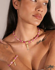 Indigo and Wolfe Goia Pink Necklace