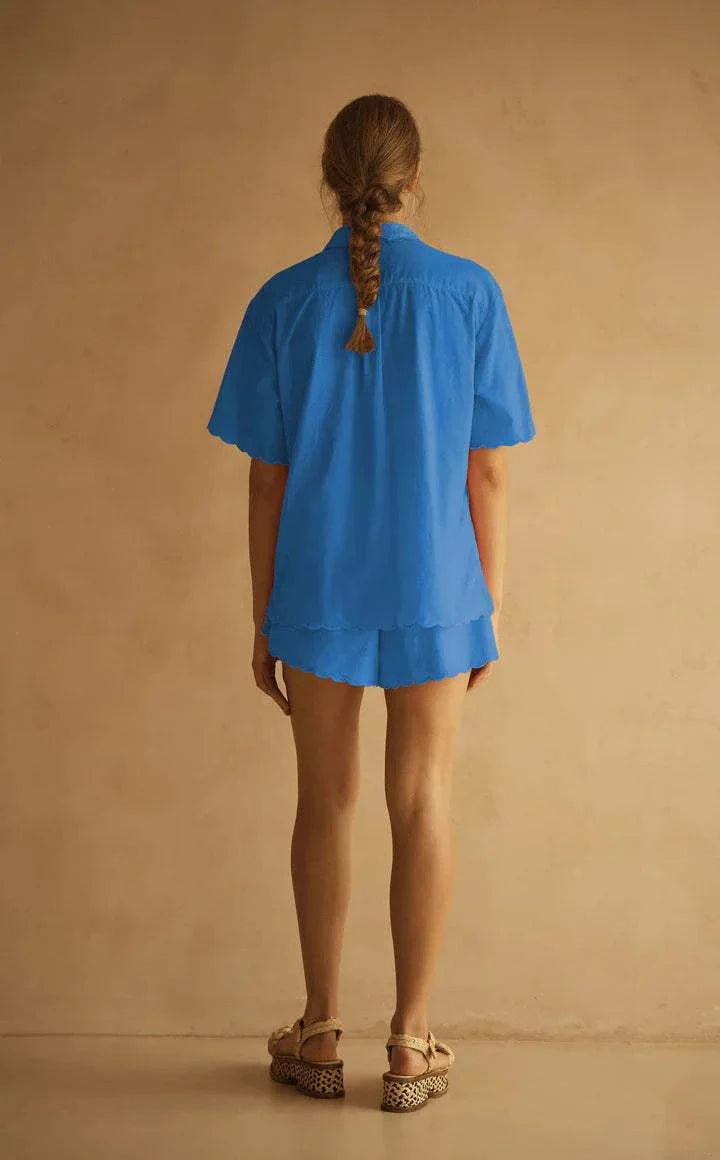 Aur Ocea Fiordaliso Scallop Drawstring Short