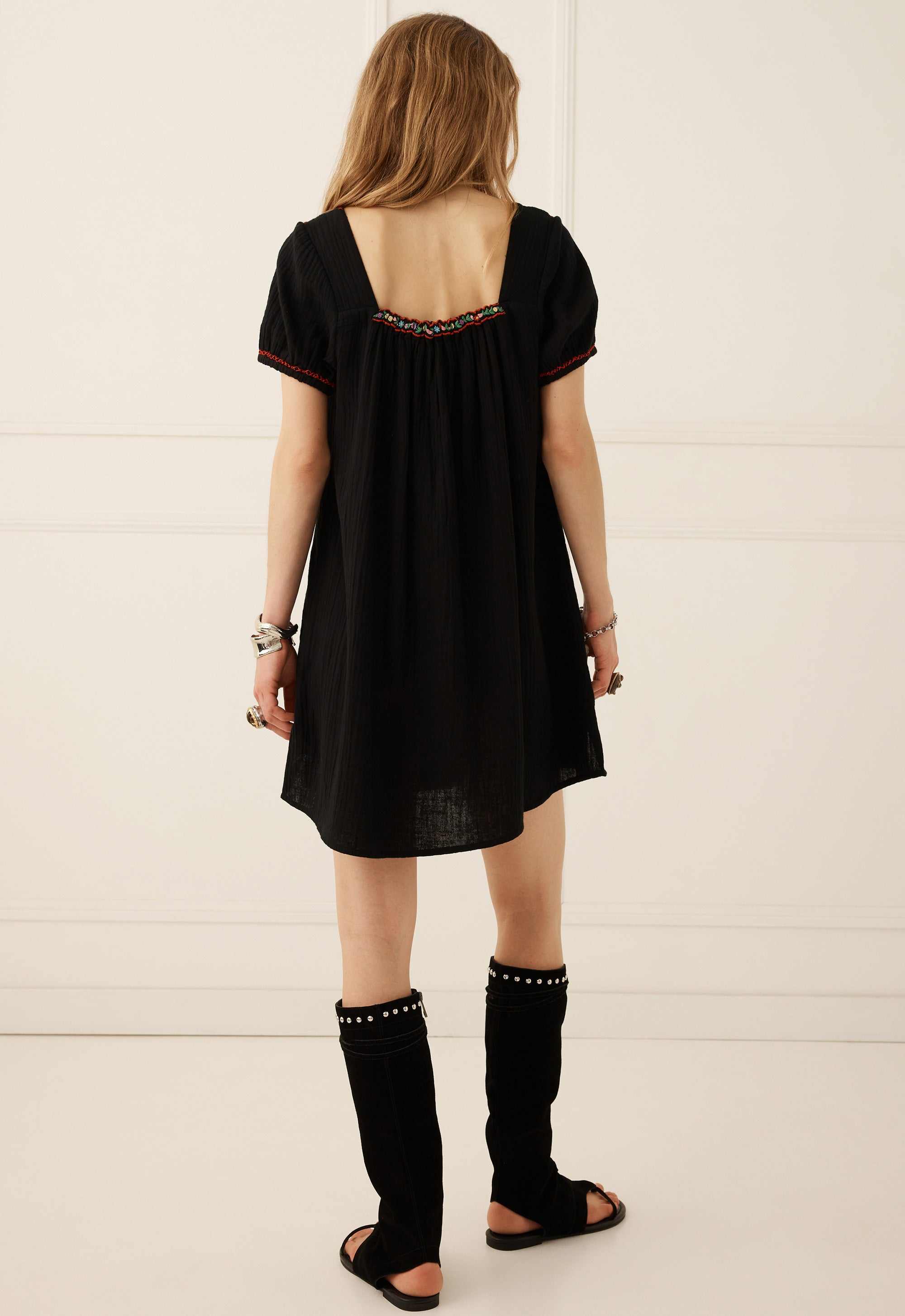 Spell Feliz Mini Dress Woodland Black
