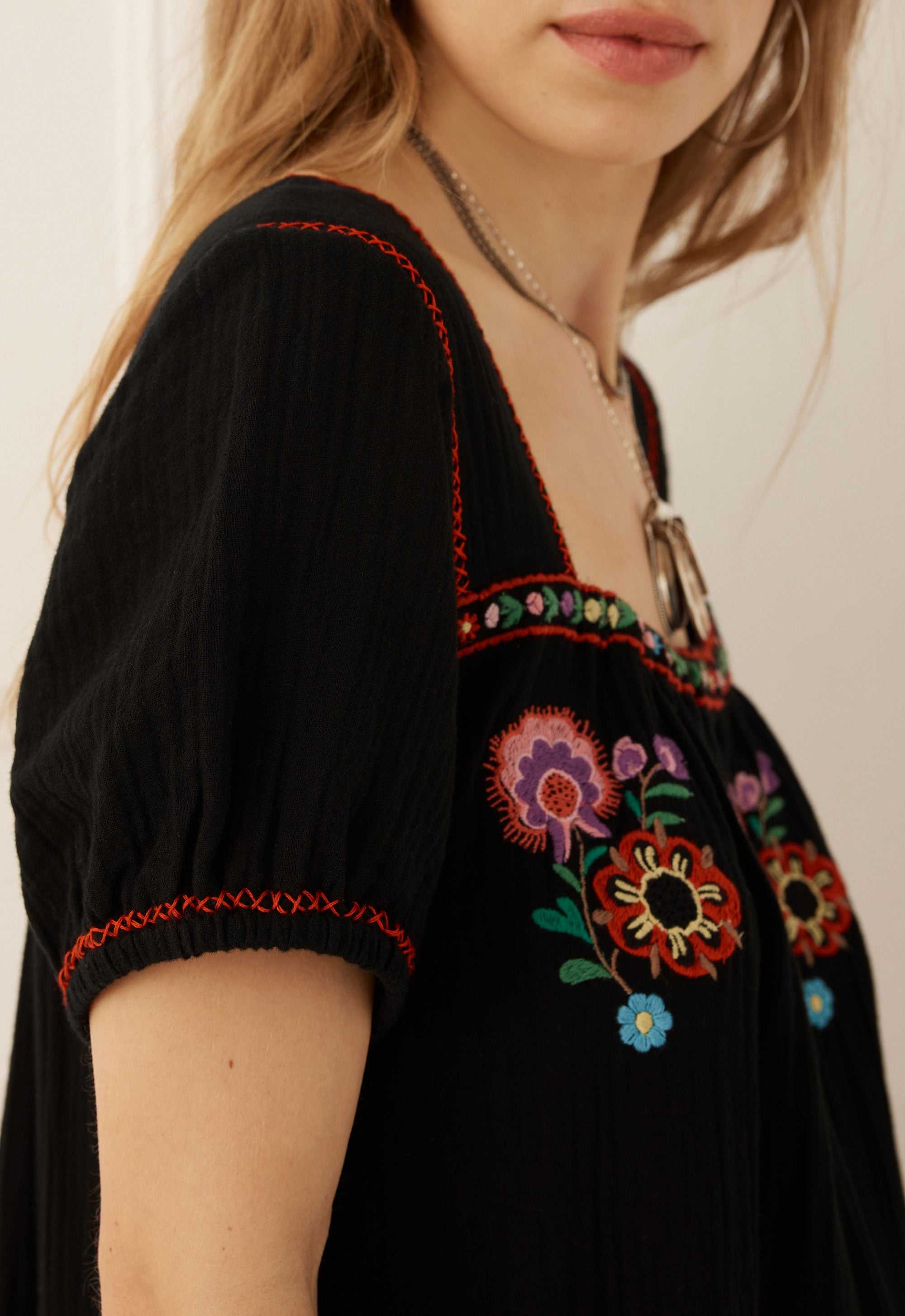 Spell Feliz Mini Dress Woodland Black