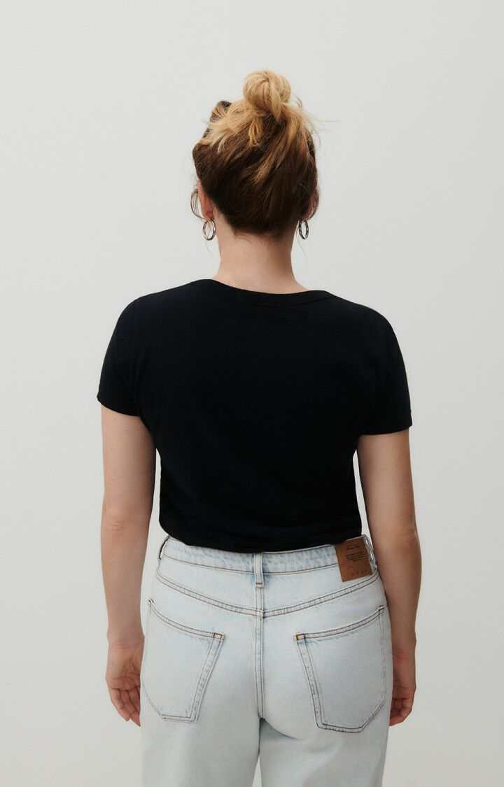 American Vintage Gamipy T Shirt Short Sleeve Crew Neck Black