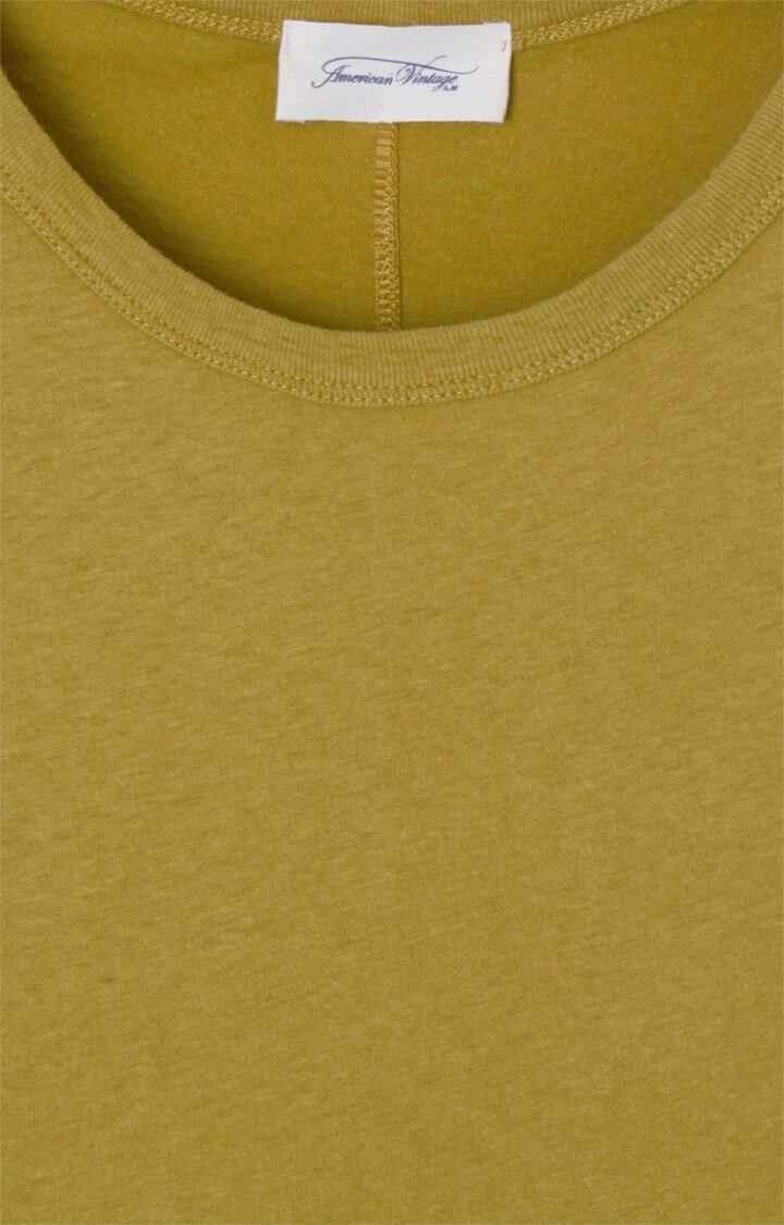 American Vintage Gamipy T Shirt Long Sleeve Crew Neck Golden