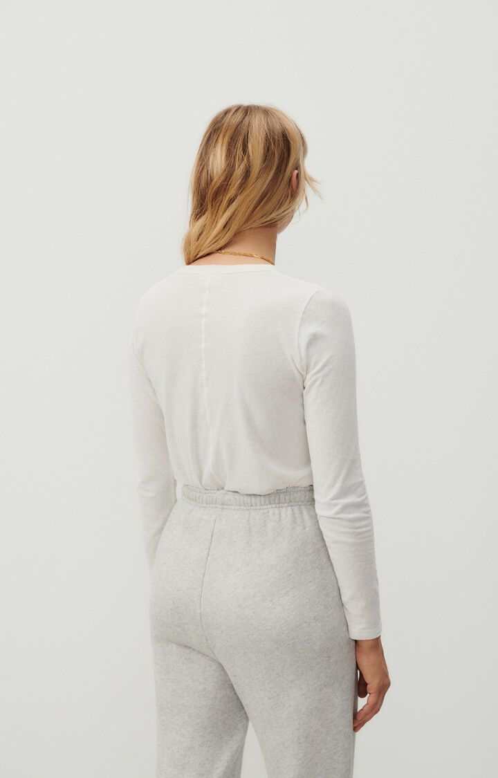 American Vintage Gamipy T Shirt Long Sleeve Crew Neck White