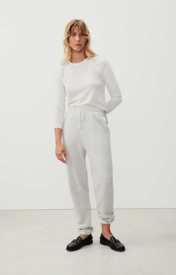 American Vintage Gamipy T Shirt Long Sleeve Crew Neck White