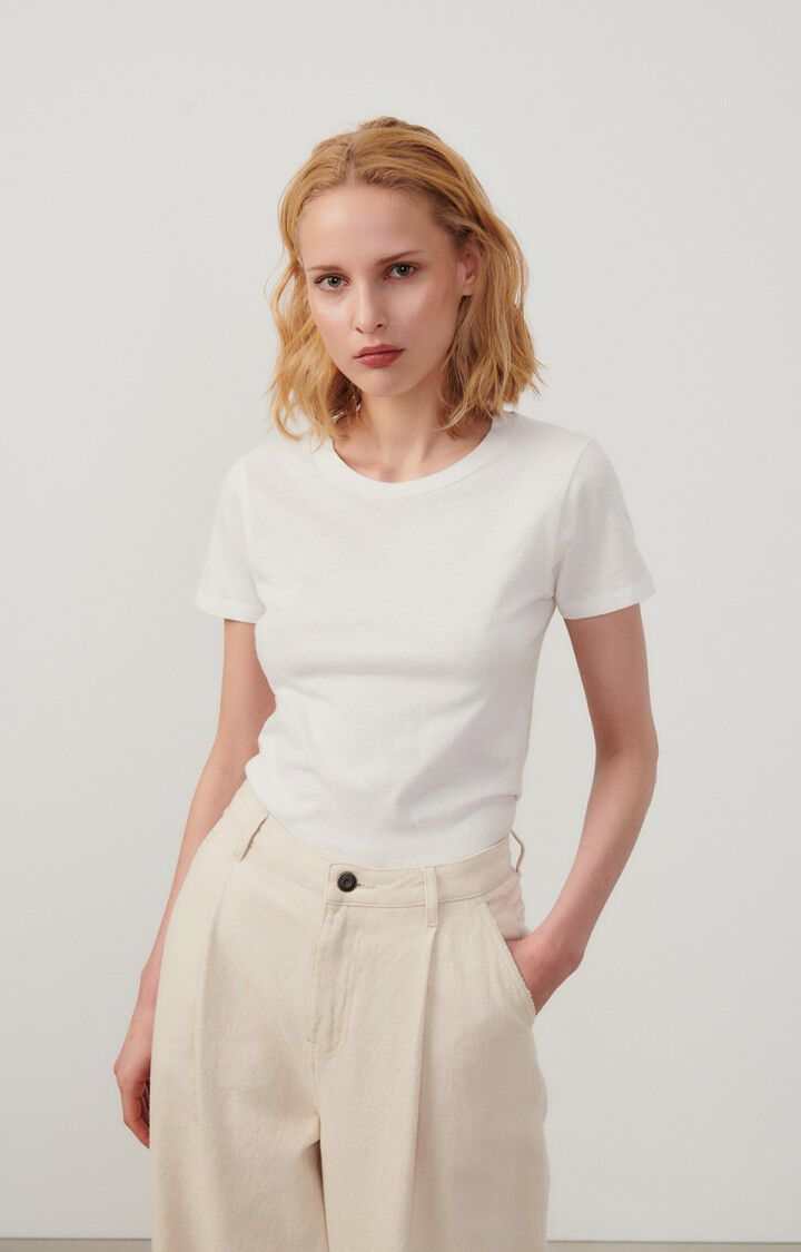 American Vintage Gamipy Short Sleeve Round Neck Tee White