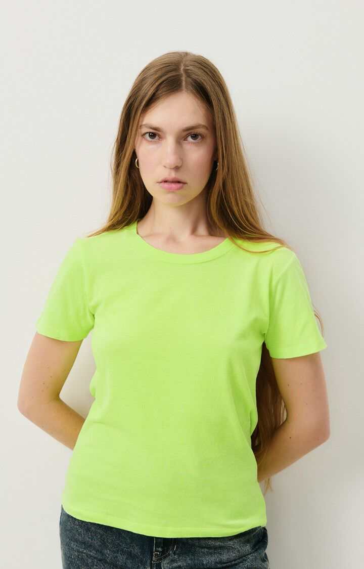 American Vintage Gamipy Short Sleeve Crew Neck T Shirt Fluo