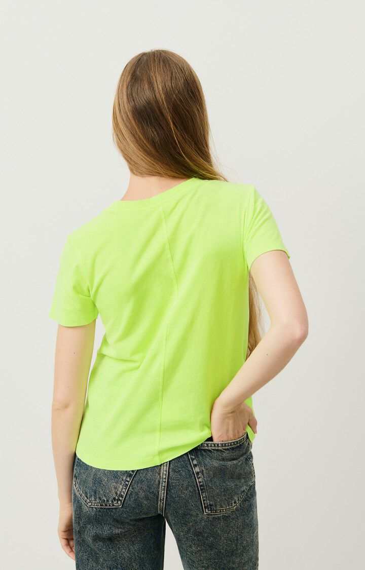 American Vintage Gamipy Short Sleeve Crew Neck T Shirt Fluo