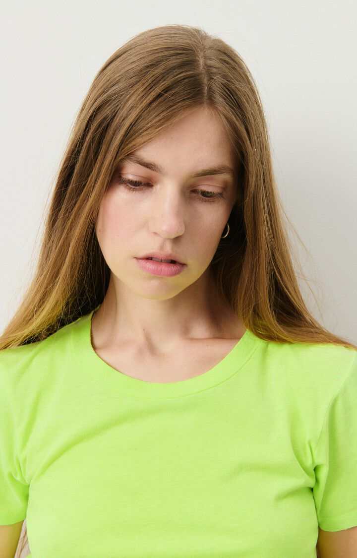 American Vintage Gamipy Short Sleeve Crew Neck T Shirt Fluo