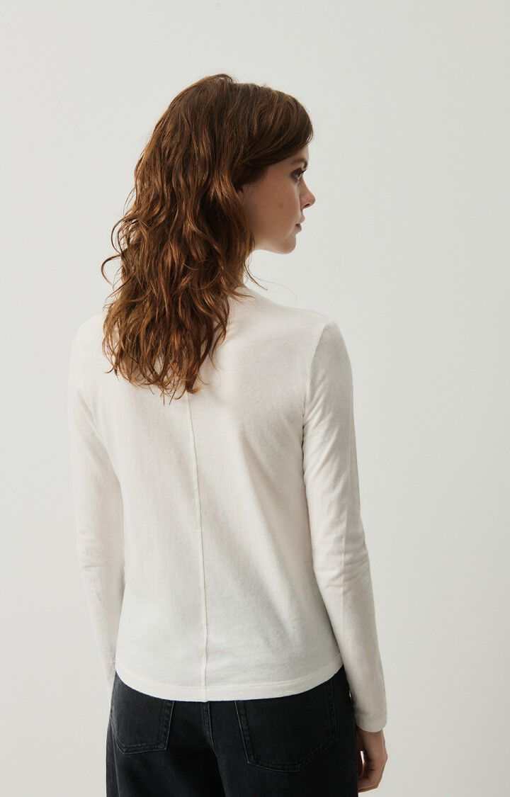 American Vintage Gamipy Long Sleeve Crew Neck Tee White