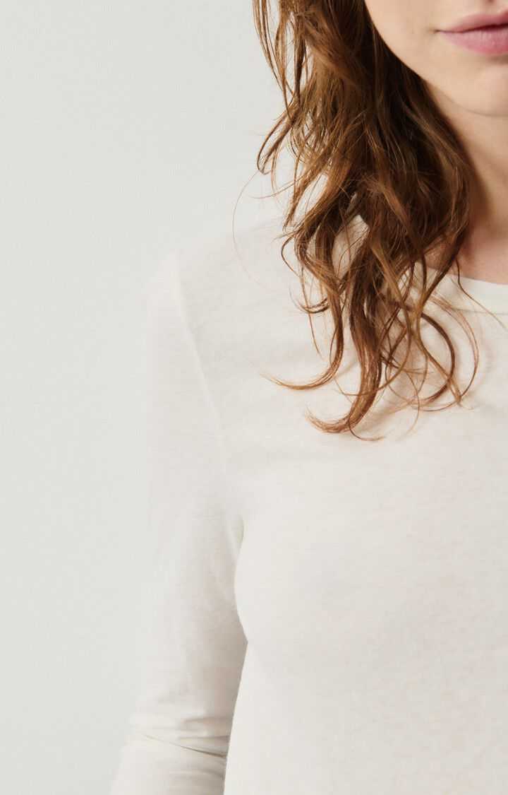 American Vintage Gamipy Long Sleeve Crew Neck Tee White