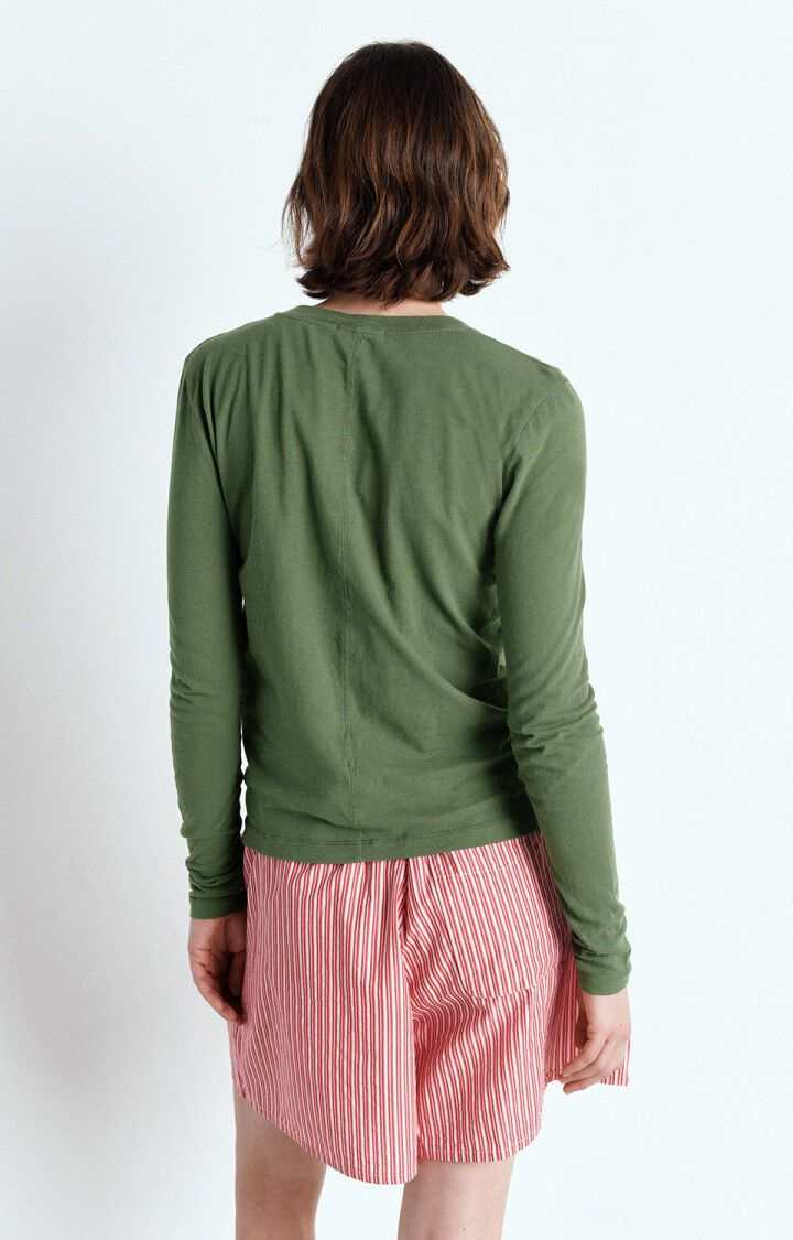 American Vintage Gamipy Long Sleeve T Shirt Crew Neck Basil