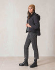 Indi and Cold Crop Puffer Convertible Jacket Black