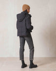 Indi and Cold Crop Puffer Convertible Jacket Black