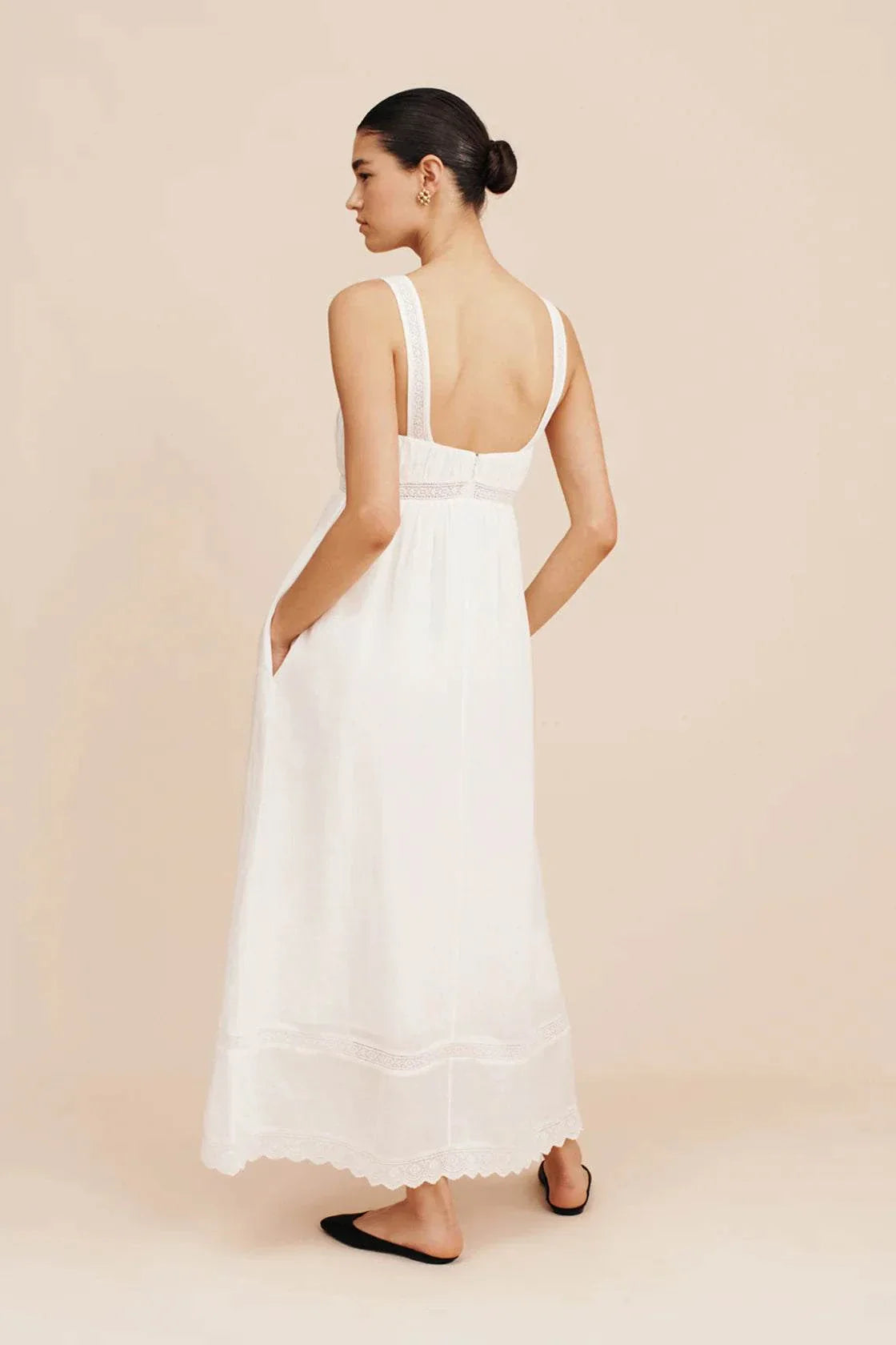 Posse Grace Shift Dress Vintage White