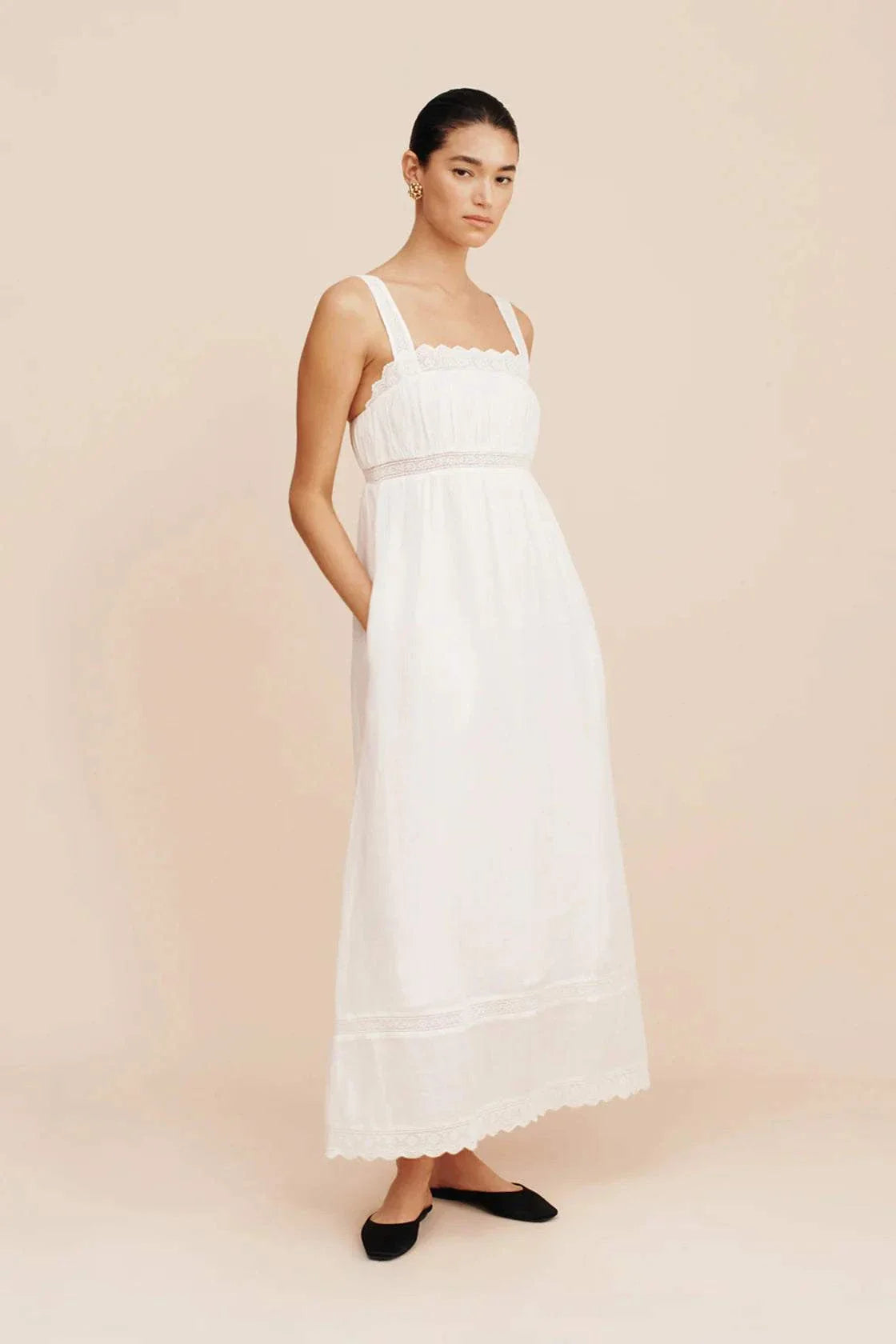Posse Grace Shift Dress Vintage White