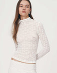 Rowie Galo Flower Lace Top Creme