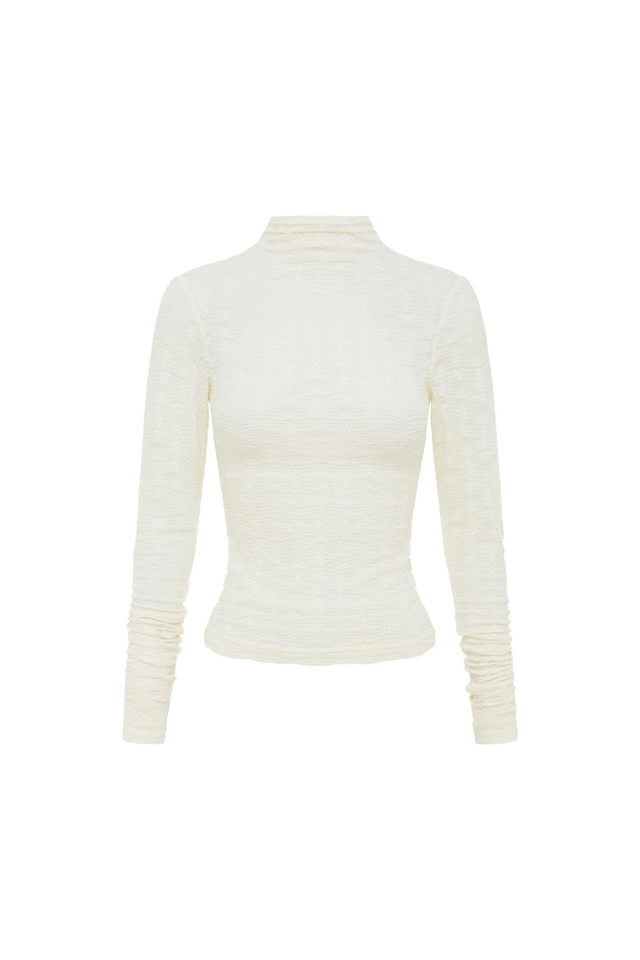 Rowie Galo Flower Lace Top Creme