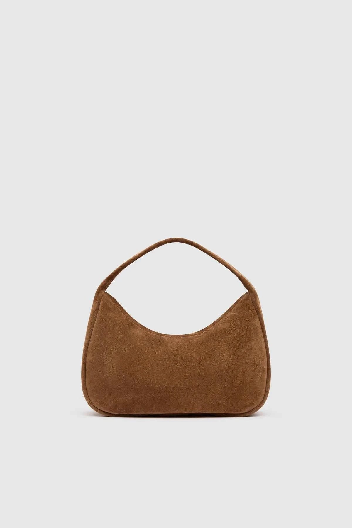 St Agni Suede Large Bon Bon Bag Toffee