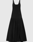 St Agni Relaxed Pleat Dress Black