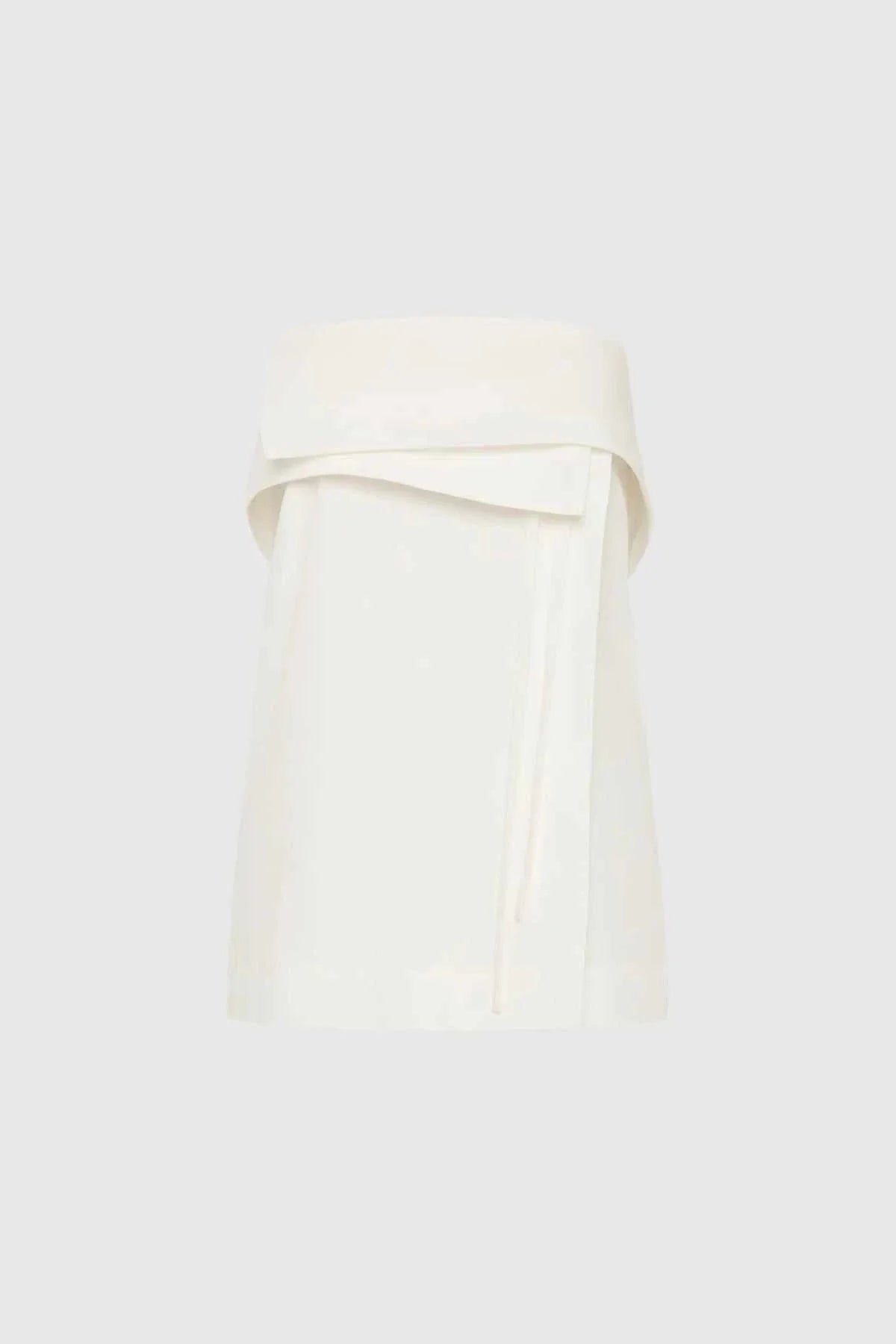 St Agni Strapless Wrap Top Off White
