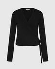 St Agni Cashmere Wrap Cardigan Black