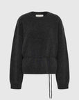 St Agni Wool Crew Neck Jumper Dark Charcoal Melange