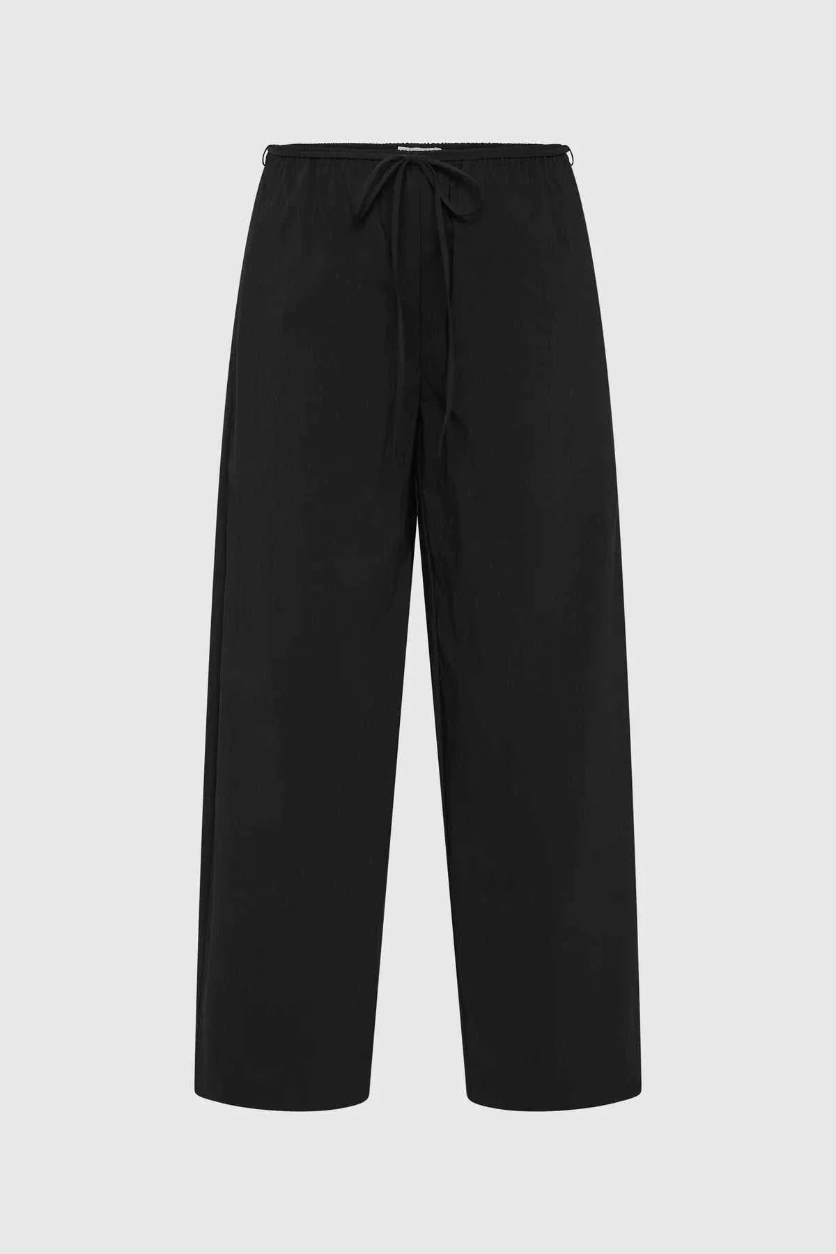 St Agni Fine Rouleau Crop Pants Black