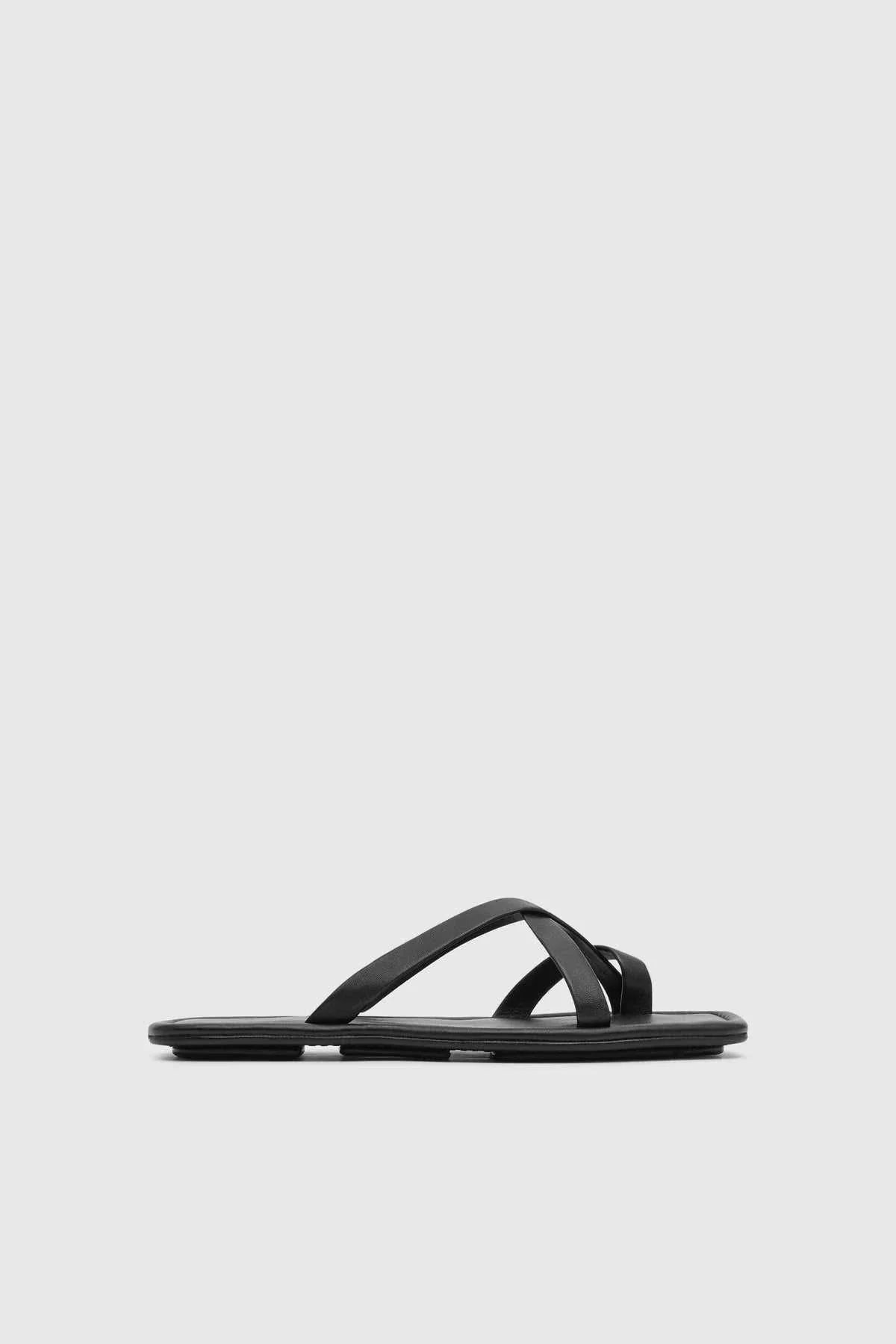 St Agni Soft Strap Slide Black