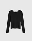 St Agni Organic Cotton Layered Long Sleeve Top Black