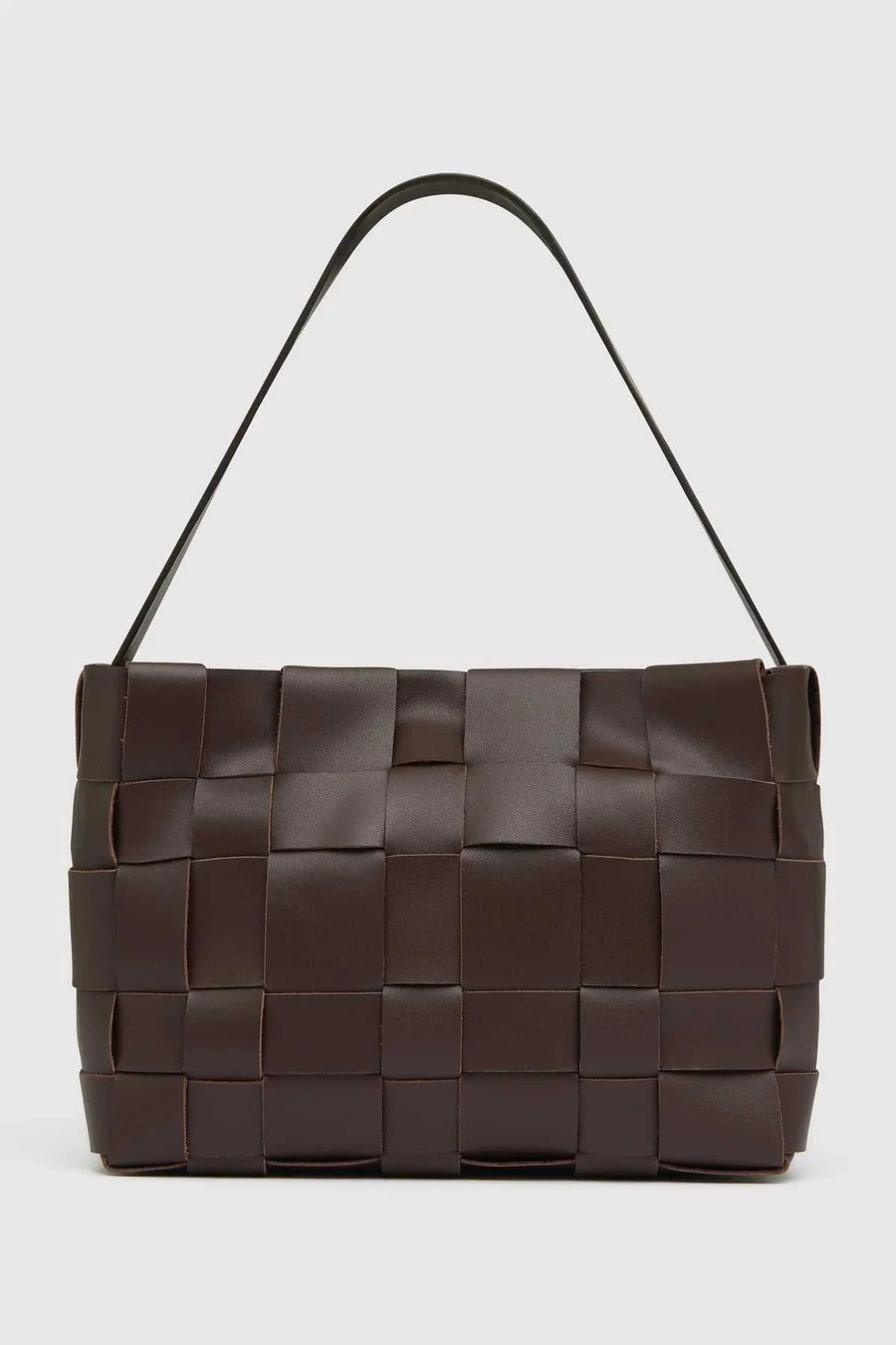St Agni Woven Mini Tote Chocolate