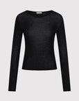 St Agni Baby Wool Long Sleeve Top Black