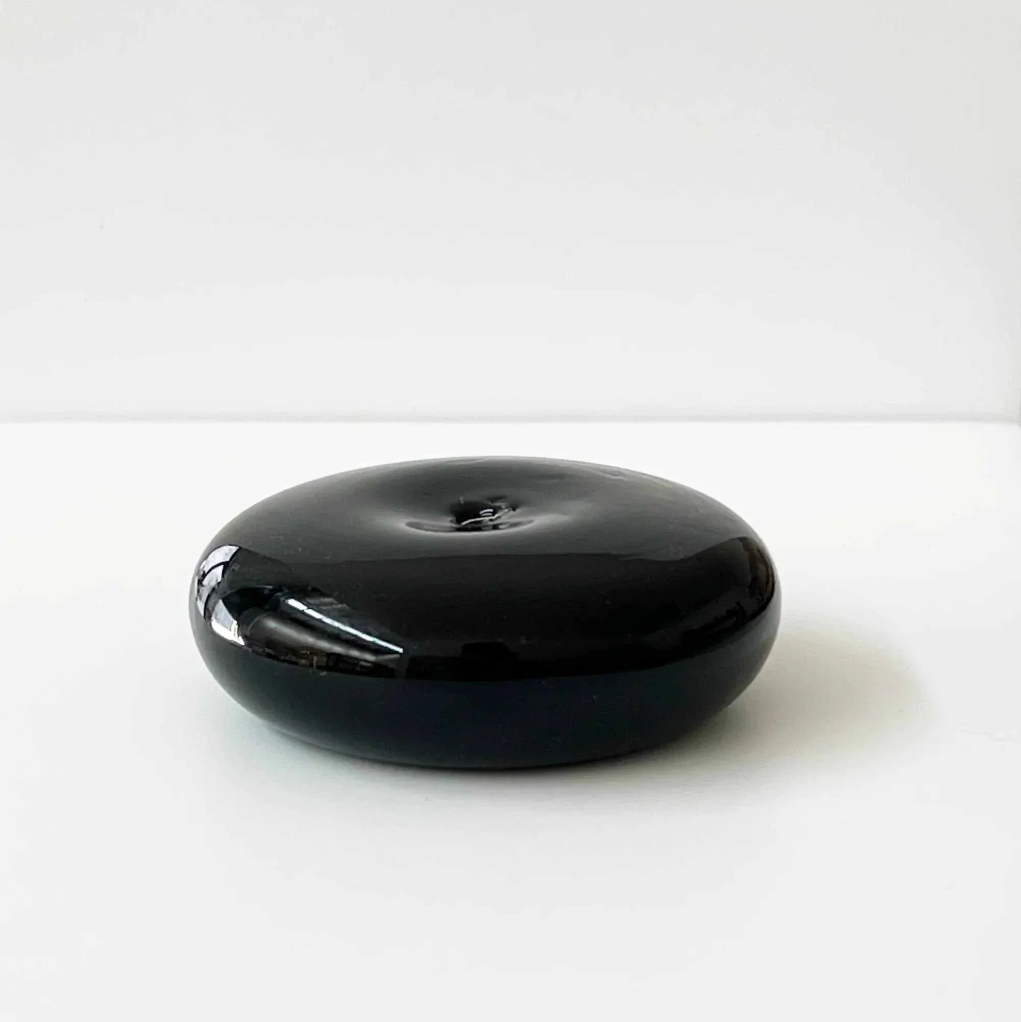 Gentle Habits Glass Incense Holder Black